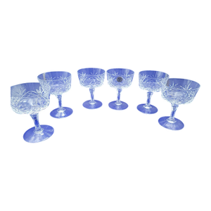 1970s Chantilly Champagne Glasses by Cristal d'Arques-Durand, Set of 6