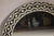 Bone Inlay Black and White Round Mirror with Floral Motifs For Sale - Image 11 of 12