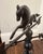 American Vintage Full-Bodied Running Horse Weathervane on Painted Wood Display Base For Sale - Image 3 of 18