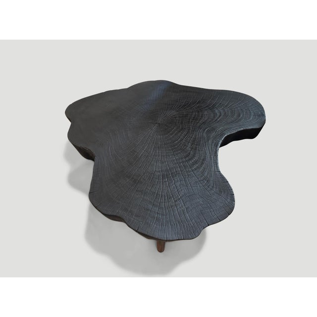 Andrianna Shamaris Amorphous Charred Coffee Table For Sale - Image 4 of 5
