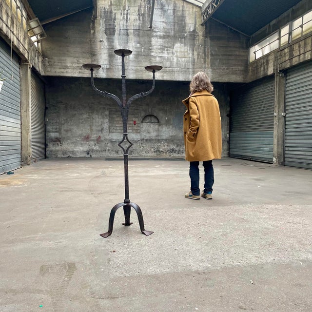 Rare and large chandelier from the mid-20th century, French work.