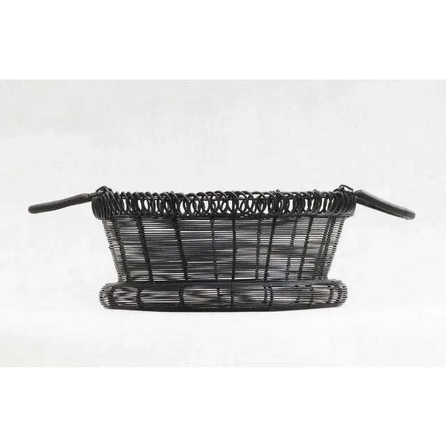 Antique French Woven Wire Basket, 1900 For Sale - Image 9 of 12