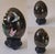 Vintage Chinese Cloisonné Enamel Floral Eggs W/Black Stands Set of 4 For Sale - Image 10 of 14