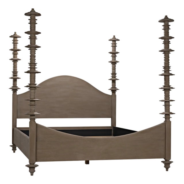 NOIR Ferrett Bed, Cal-King, Weathered For Sale