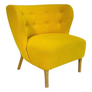 Architectural Lounge Chair in Golden Tweed, Attributed to Decca Furniture LTD For Sale