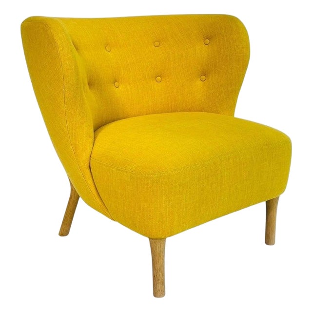 Architectural Lounge Chair in Golden Tweed, Attributed to Decca Furniture LTD For Sale