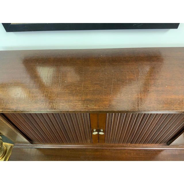 Hepplewhite 20th Century Reproduction Hepplewhite Secretary Desk For Sale - Image 3 of 10