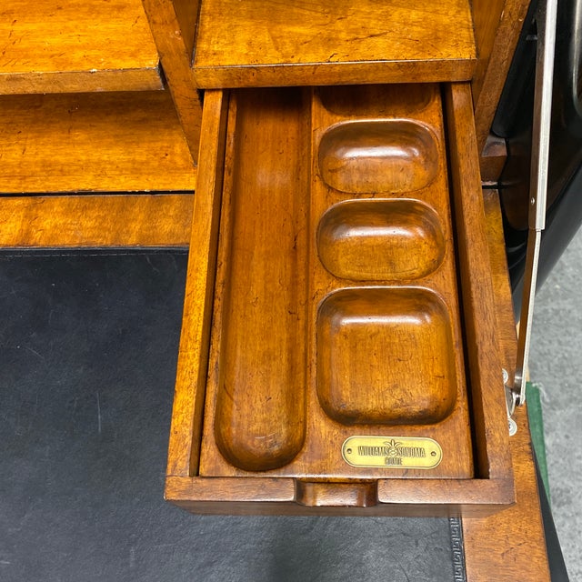 William Sonoma Ebony Lacourte Upright Desk | Chairish