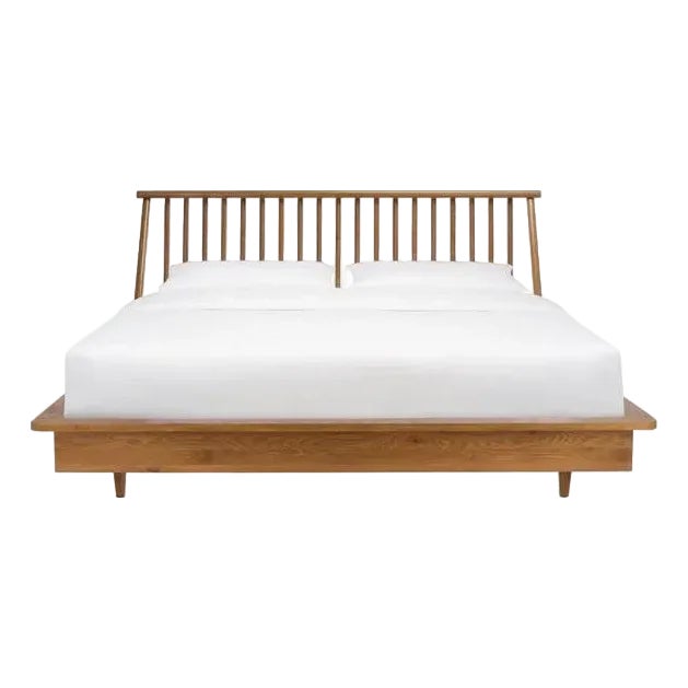Cassius Wood Spindle Bed - Light Brown, King For Sale