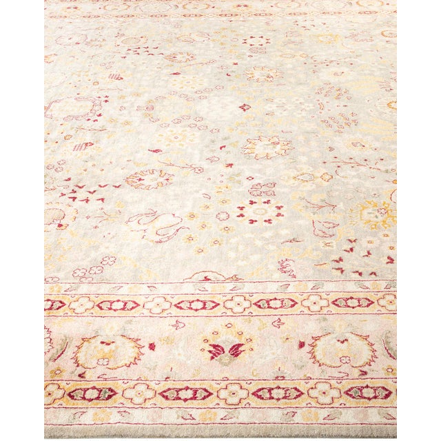 Solo Rugs Mogul, One-of-a-Kind Hand-Knotted Area Rug in Ivory, 9' 0" x 13' 5" For Sale - Image 4 of 8