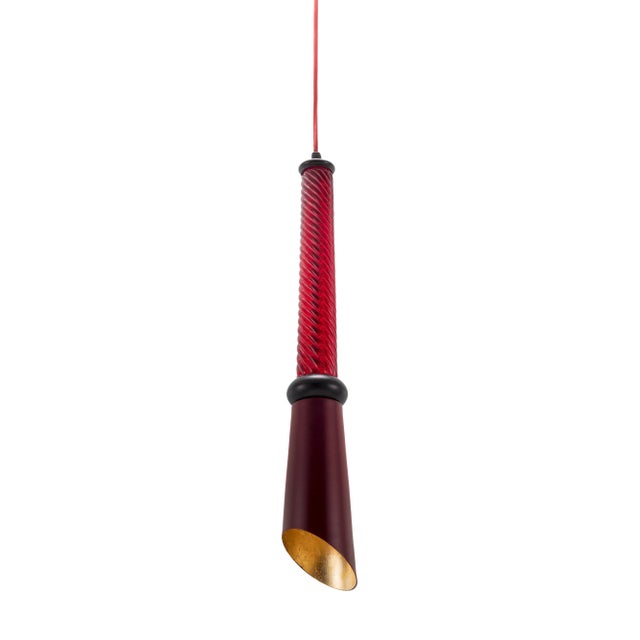 Contemporary Blossom Anthology Cone Pendant by Pierangelo Orecchioni for Brass Brothers For Sale - Image 3 of 3