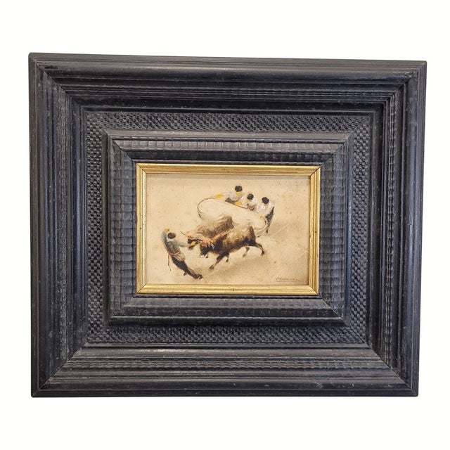 C. Vidaime, Basque Customs, Early 20th Century, Oil Painting on Board, Framed, Set of 2 For Sale - Image 15 of 18