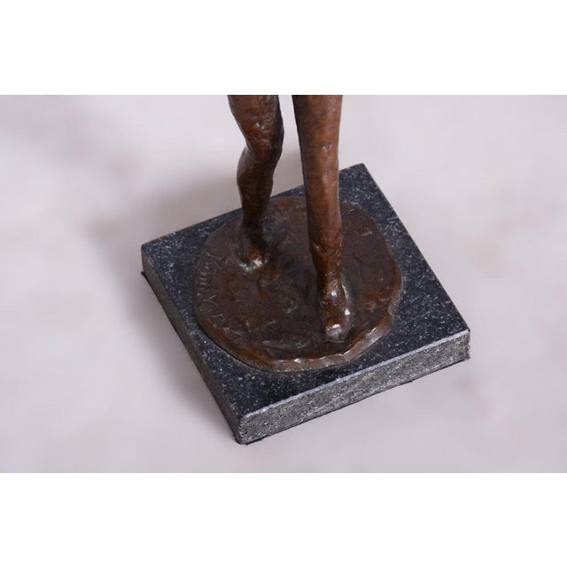 1930s Art Deco Bronze Sculpture of Girl with a Bucket, Czech, 1930s For Sale - Image 5 of 9