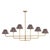 The Polly Chandelier embodies grace and versatility with its six shades, delicately crafted from umber linen and sewn into...