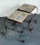 Vintage Italian Distressed Wrought Iron and Ceramic Tile Tables For Sale - Image 9 of 18