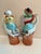 Rose Pair Antique Famille Rose Immortal Statues Qing Dynasty Shou Xing Magu For Sale - Image 8 of 8