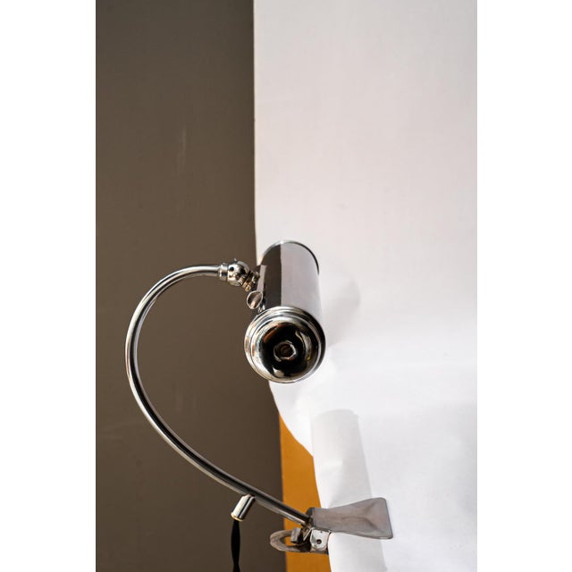 Art Deco Nickel Clamp Table Lamp, Vienna, 1920s For Sale - Image 6 of 18