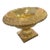 Handmade Italian Ceramic Gold Gilded Planter on Pedestal For Sale