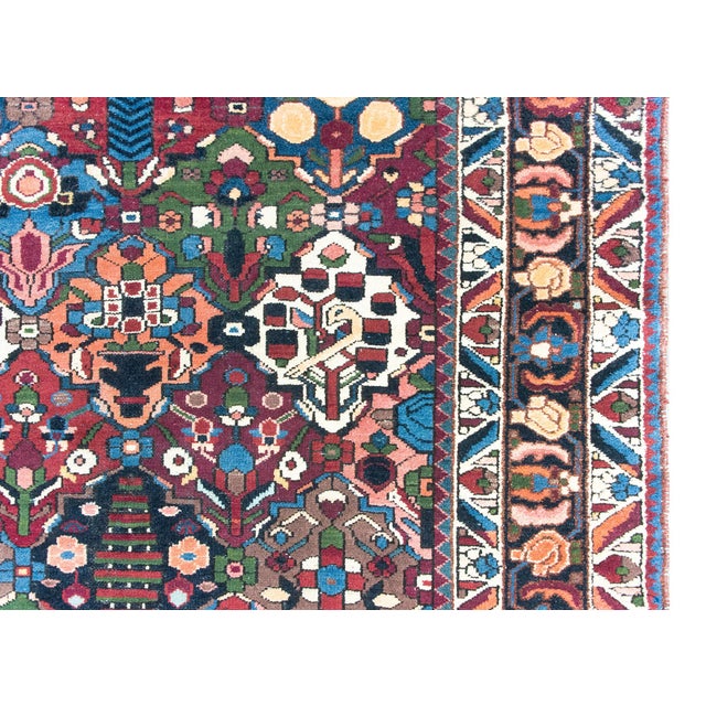 Tribal Early 20th Century Persian Bakhtiari Rug For Sale - Image 3 of 14