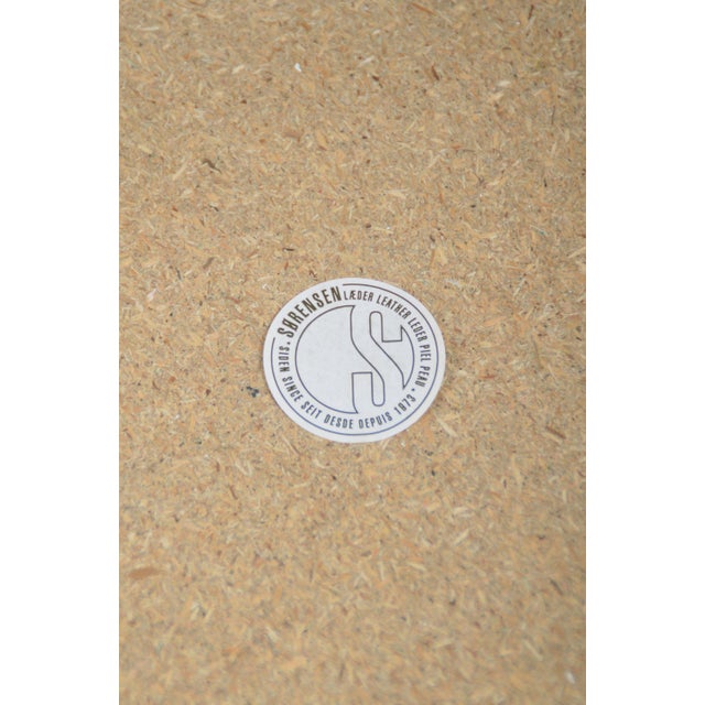 Wood Danish Stool with Cowhide Seat For Sale - Image 7 of 8