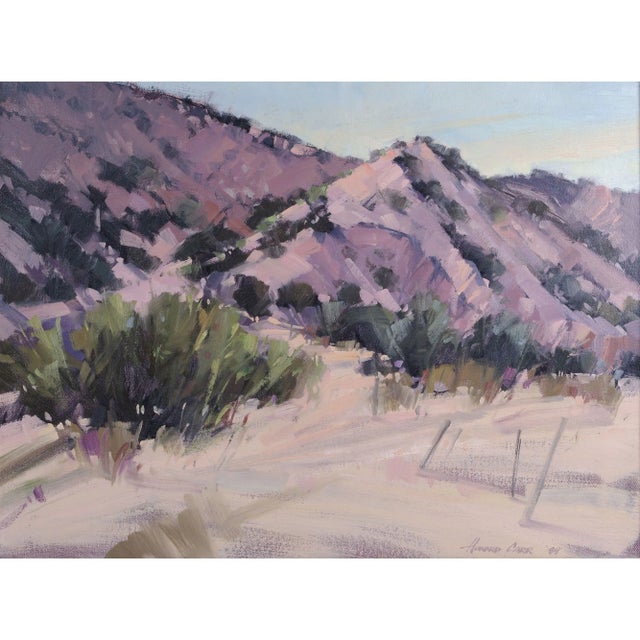 Vintage Howard Carr High Road Hill oil painting, circa 1989. This vintage Howard Carr painting comes framed as shown....