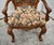 Brown Vintage Pair of Thomasville Carved Tuscan Style Arm Chairs W/Floral Fabric For Sale - Image 8 of 11