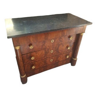 Antique Empire Mahogany Chest of Drawers, 1890 For Sale