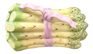 Herend Asparagus Box With Pink Ribbon