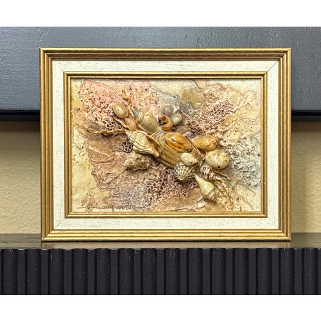 This is a small, but exquisite mixed media piece of art! The soft hue of colors from cream, peach, light pink tones along...