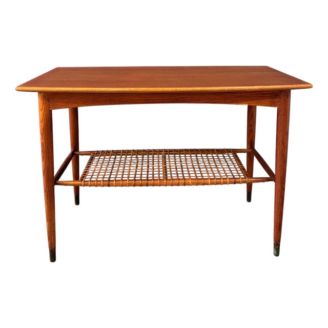 1950s Folke Ohlsson for Dux 2-Tiered Side Table Mid Century For Sale