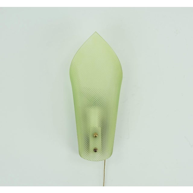 Vintage Sconce with Green Acrylic Shade, 1950s For Sale - Image 11 of 11