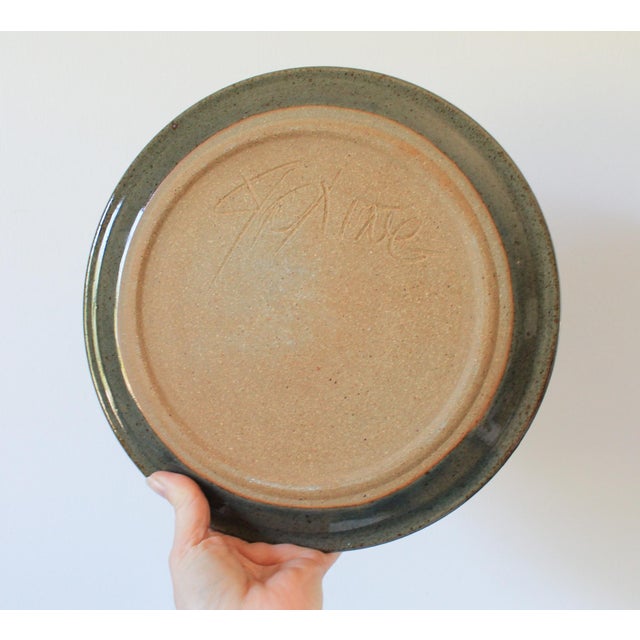 Vintage Studio Art Pottery Plate For Sale - Image 4 of 5