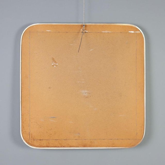Mirror with White Frame,1970s For Sale - Image 9 of 10