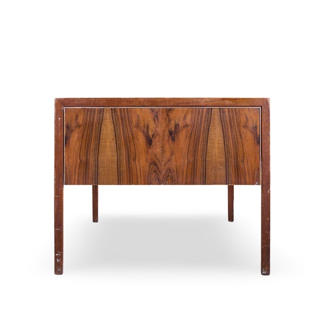 Mid 20th Century Alma Mid Century Rosewood and Leather Executive Desk For Sale - Image 5 of 10