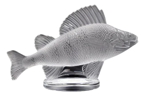 Frosted Crystal Perch Fish Sculpture by Lalique, France