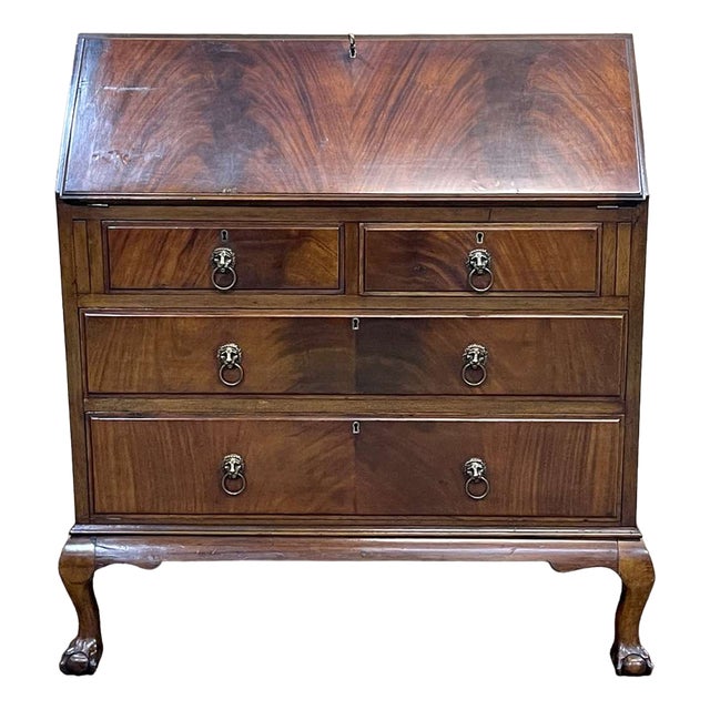 Vintage English Donkey Secretaire in Mahogany, 1930s For Sale