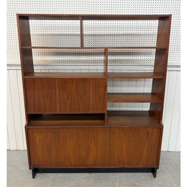 Brown Mid-Century Modern Walnut Room Divider For Sale - Image 8 of 8