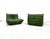 Togo Lounge Chairs in Forest Green Leather by Michel Ducaroy for Ligne Roset, Set of 2 For Sale - Image 11 of 12