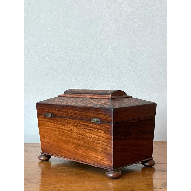 Vintage Boho 19th Century Marquetry Box For Sale In West Palm - Image 6 of 7