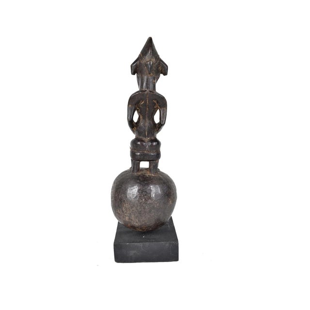 Early 20th Century Senufo Figural Ladle on Custom Base Côte d'Ivoire For Sale - Image 4 of 5