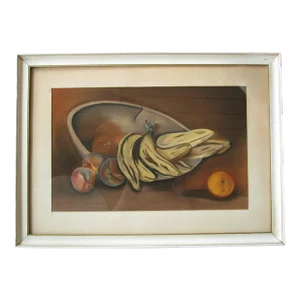 Antique Still Life Pastel Painting in the Manner of John Califano