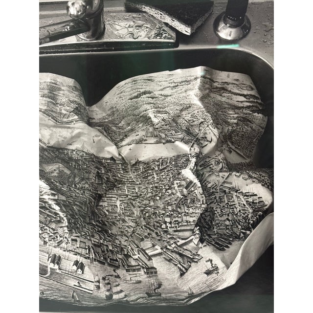 Abelardo Morell Limited Edition Gelatin Silver Print 'Map in Sink', 1996 - Framed For Sale - Image 4 of 9