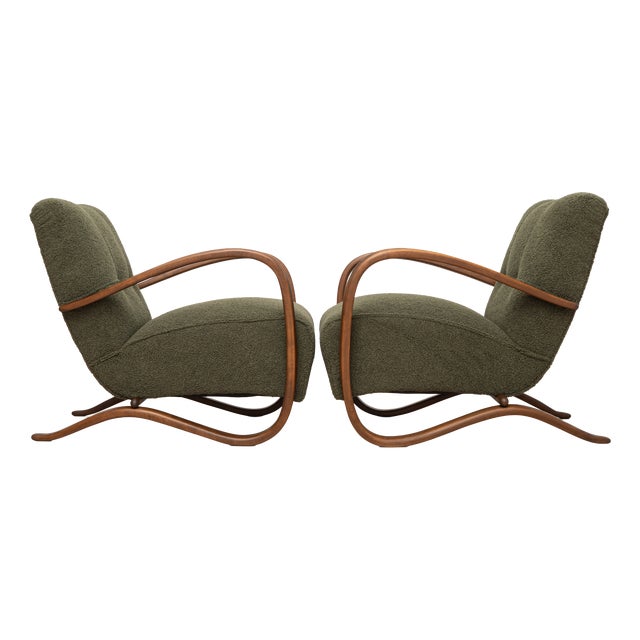 H-269 Armchairs by Jindřich Halabala, Czechoslovakia, 1930s, Set of 2 For Sale