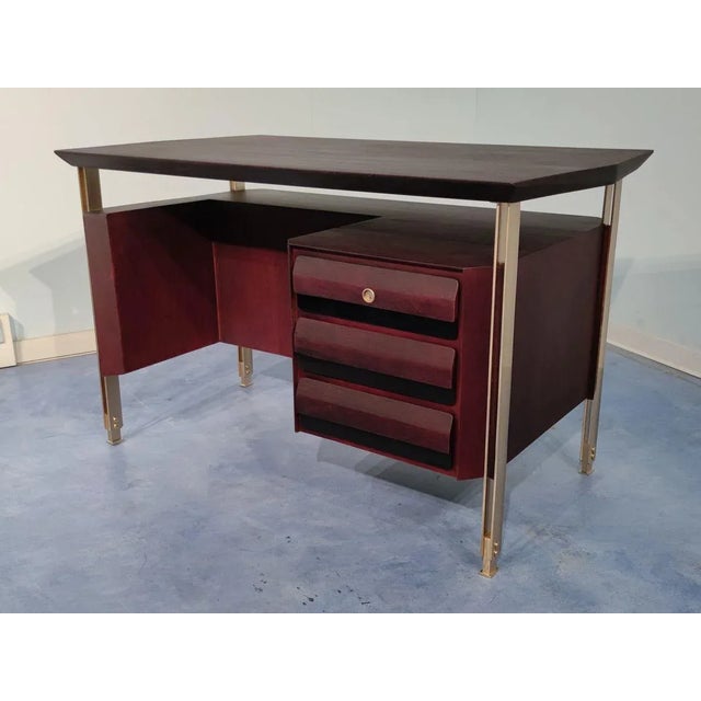 Italian Executive Desk by Vittorio Dassi, 1960s For Sale - Image 4 of 18