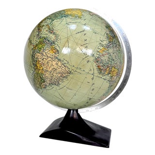 Table Globe with Bakelite Base from Jro-Verlag München, Germany, 1950s For Sale
