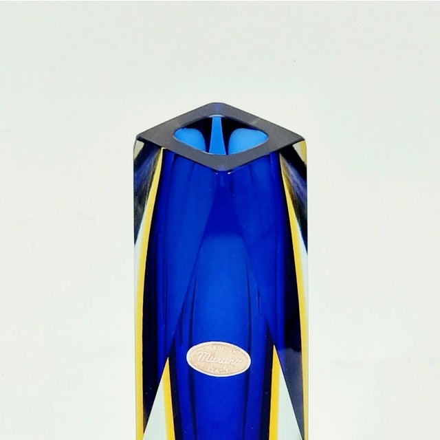 Mid-Century Modern Sommerso Murano Glass Vase by Flavio Poli for Alessandro Mandruzzato, Italy, 1970s For Sale - Image 6 of 9