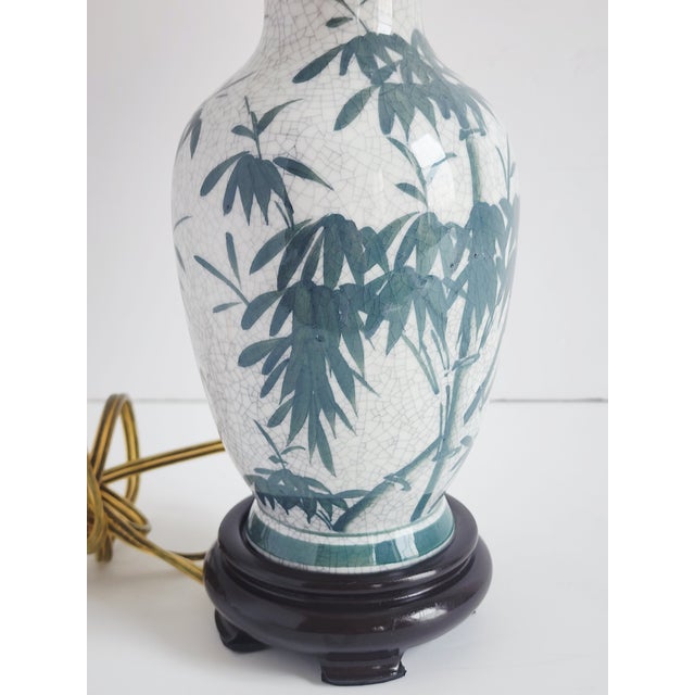 Vintage Bamboo Motif Small Table Lamp For Sale In New York - Image 6 of 10