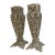 Pair of Antique Victorian Reticulated Open Worked Nickel Plated Brass Vases For Sale