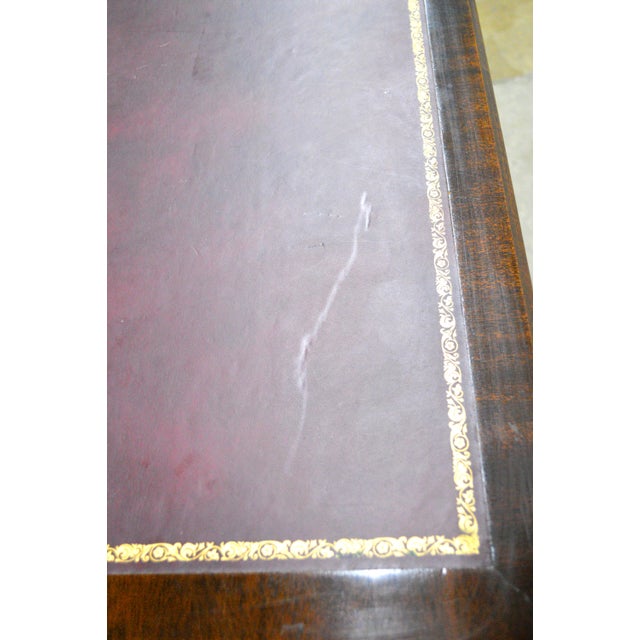 Romweber Thornhill House Collection Carleton Varney Norris Wakefield Mahogany Leather Writing Desk For Sale - Image 15 of 17