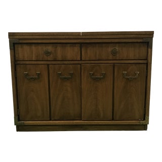 Thomasville Campaign-Style Bar Cabinet For Sale